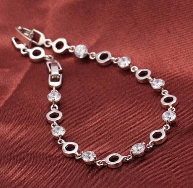 5mm WIDE CZ BUBBLE BRACELET-17.5-20.5cm